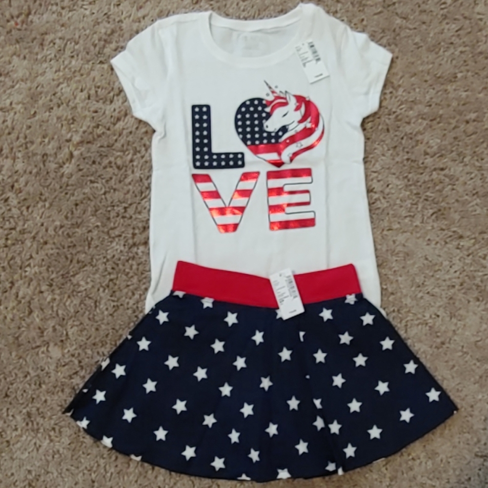 Girls size small(5-6) patriotic outfit